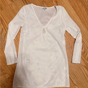 Blue Island Ivory Mesh Overlay